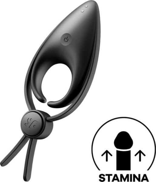 Vibrační erekční kroužek Satisfyer Sniper se dvěma poutky a kuželovým stimulátorem