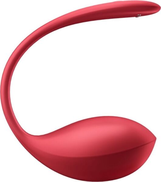 Červený vibrátor Satisfyer Shiny Petal s pružným designem