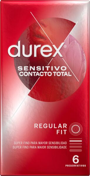 Krabička kondomů Durex Sensitivo Contacto Total, 6 kusů