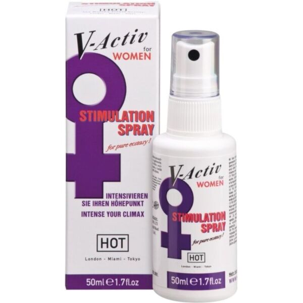 Lahvička stimulačního spreje pro ženy HOT V-Activ Stimulation Spray, 50 ml