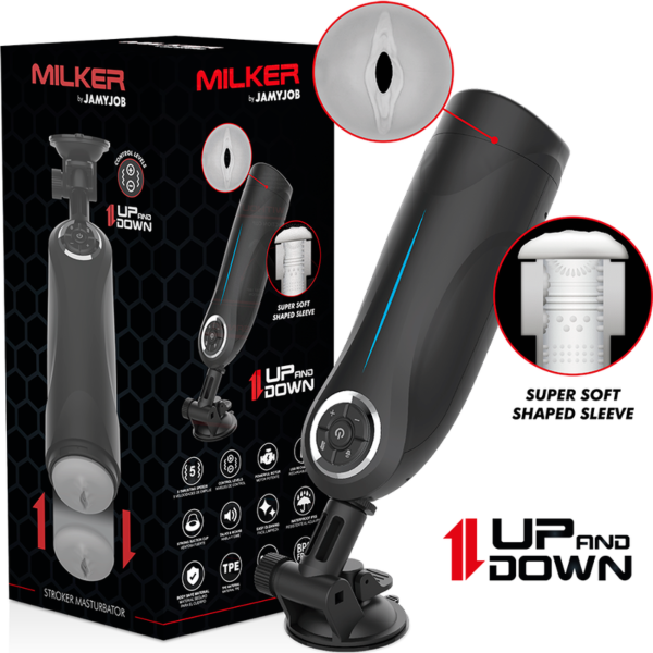 Automatický masturbátor Jamyjob Milker se základnou s přísavkou