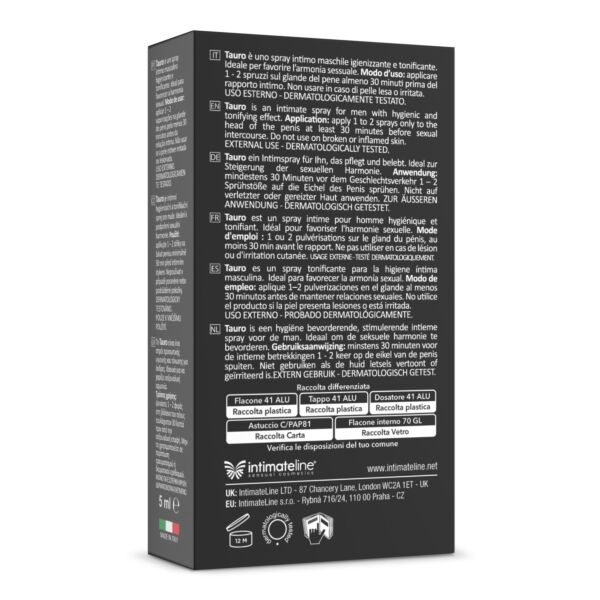 Sprej na žalud Tauro Extra, 5 ml, na bázi bylin a bez anestetik