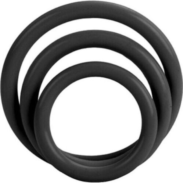 Sada tří erekčních kroužků CalExotics Tri-Rings ve třech velikostech