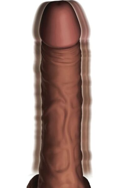 Realistický vibrátor King Cock Plus Thrusting Cock s varlaty a motorovou částí