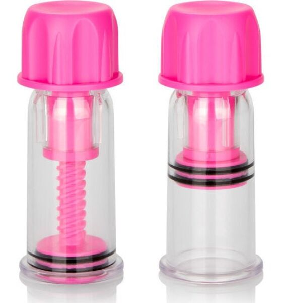 Stimulátory bradavek CalExotics Vacuum Twist s nastavením sání otáčením