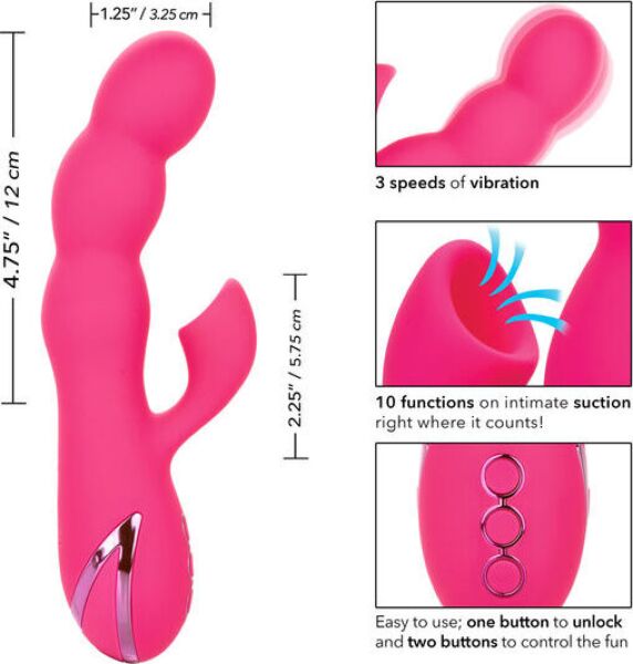 Vibrátor rabbit CalExotics Oceanside Orgasm z kolekce California Dreaming v růžové barvě