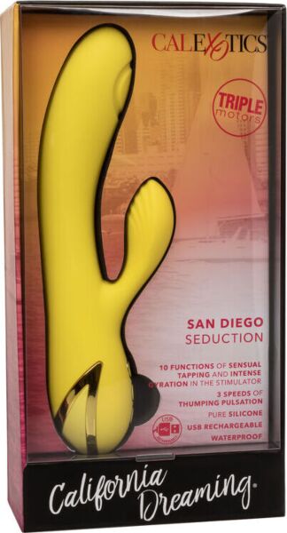 Vibrátor na bod G California Dreaming San Diego Seduction od CalExotics se stimulátorem klitorisu