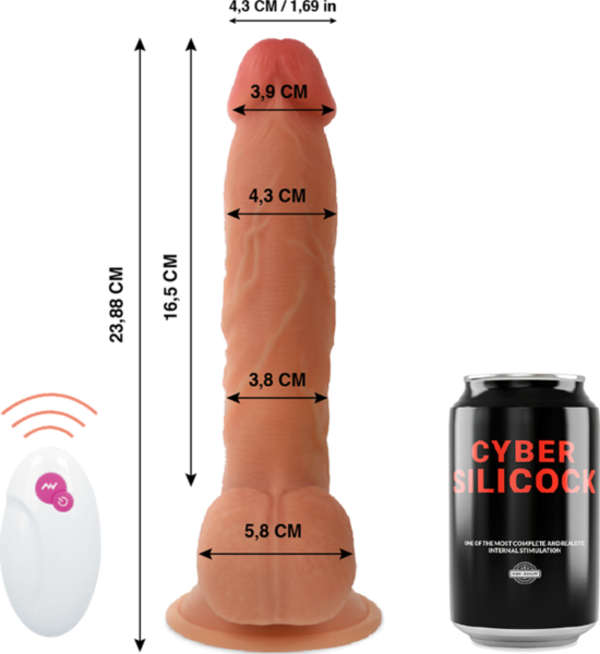 Realistický vibrátor Cyber Silicock Mr John s přísavkou