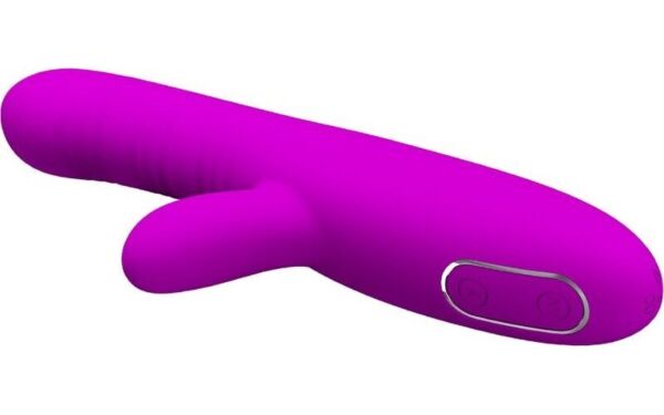 Silikonový rabbit vibrátor Pretty Love BI-014822 s ohebným hřídelem a stimulátorem klitorisu ve tvaru králíčka