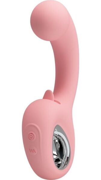 Vibrátor Pretty Love Erynnyes BI-300104 s dříkem a malým jazýčkem pro klitoris