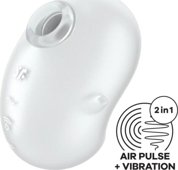 Bílý lay-on vibrátor Satisfyer Cutie Ghost