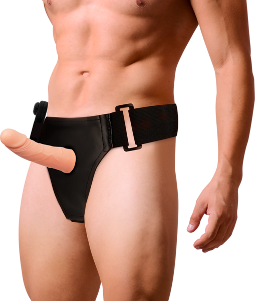 Dutý postroj strap-on Harness Attraction 15 cm, realistický penis v přírodní barvě s postrojem s popruhy