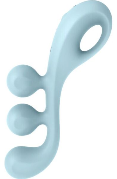 Vibrátor Satisfyer Tri Ball 2 v modré barvě se třemi kuličkami a kroužkem na držení