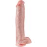 Dildo KING COCK 38 cm s přísavkou a varlaty