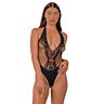 Teddy Lace Deep V s mašlí