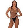 Bodystocking Lace Crotchless s otevřeným rozkrokem