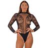 Teddy Lace High Neck s výřezem