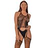 Bodystocking Lace s halter krkem pro svůdný vzhled