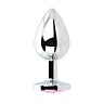Butt Plug Toosh Metal Large Red Stone s ozdobenou základnou Rosa