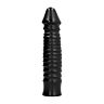Dildo All Black 26 cm s texturou