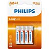 Baterie AAA Philips 4 Pack s dlouhou životností