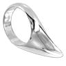Cockring Metal Hard Cock Teardrop 50mm for Enhanced Erection
