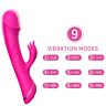 Vibrátor ARMONY DILDO RABBIT SILICONE fuchsiový