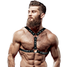 Postroj FETISH SUBMISSIVE ATTITUDE s dvouvrstvým podpěrem