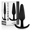 Anální kolík BLACK&SILVER Kael s ergonomickou rukojetí