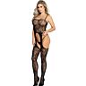 Bodystocking SUBBLIME crotchless s tenkými ramínky