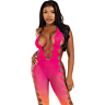 Bodystocking Leg Avenue s halter krkem a multicolor designem