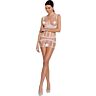 Bodystocking Lencería Passion Woman BS089 s krajkou a průhledností