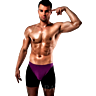 Boxer Boxer Passion Noir Violet S/M s erotickým designem