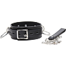 Collar Bondage OHMAMA FETISH s řemínkem a kroužky