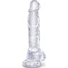 Dildo Pipedream King Cock Clear 16,5 cm s přísavkou