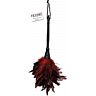 Štětce FETISH FANTASY SERIES - BLACK & RED FRISKY FEATHER TICKLER pro smyslovou stimulaci