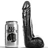Dildo All Black 20 cm semi-realistické