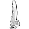 Dildo King Cock Clear 15.2 cm s realistickým designem
