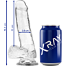 Dildo Loviux X RAY Clear 18,5 cm Realistické