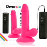 Dildo DIVERSIA 17 cm s vibrací a připojením
