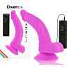 Dildo Loviux Diversia 21.5 cm s vibrací a přísavkou