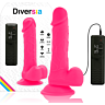 Dildo Diversia 20.5 cm s vibrací a flexibilitou