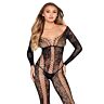 Bodystocking LEG AVENUE 89369 s krajkovým designem