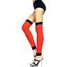 Legíny Music Legs červené a černé kombinované pro styl