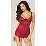 Noční košile 2PC CHEMISE SET WINE s liguří