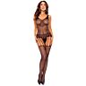 Bodystocking Passion BS119 s květinovými vzory