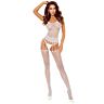 Bodystocking PASSION WOMAN BODYSTOCKINGS BS119 s květinovým vzorem