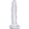 Dildo King Cock Clear 15,5 cm s přísavkou