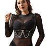 Body harness SUBBLIME FETISH Corset s řetězem
