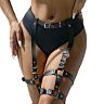 Postroj SUBBLIME FETISH GARTER HARNESS S KROUŽKY